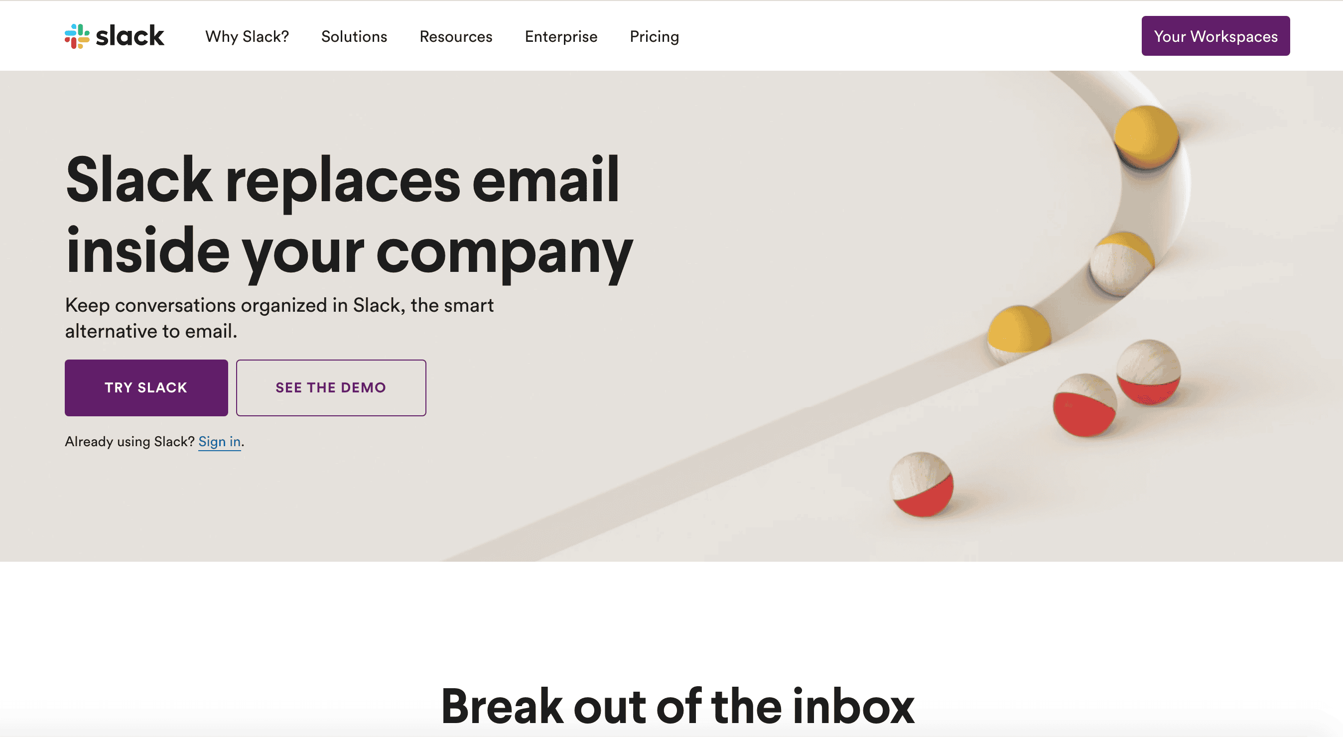 slack unique selling proposition example